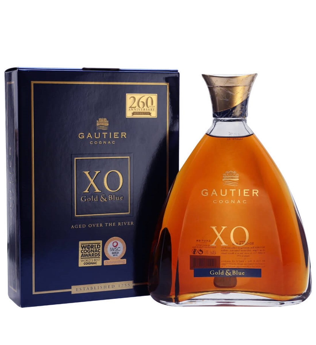 Cognac gautier gold & blue xo 0.7l